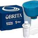 Brita Large Water Filter Pitcher for Tap and Drinking Water with SmartLight Change Indicator, Includes 1 Standard Filter, BPA-Free, Lasts 2 Months, 10-Cup Capacity, Teal