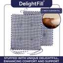 Klear Vu Porch Rocking Chair Cushion Set for Indoor and Outdoor Use, Assembled in the USA, Easy to Clean Stylish Seat and Back Pads with Fabric Ties, 20" x 17" x 2", Gingham Navy