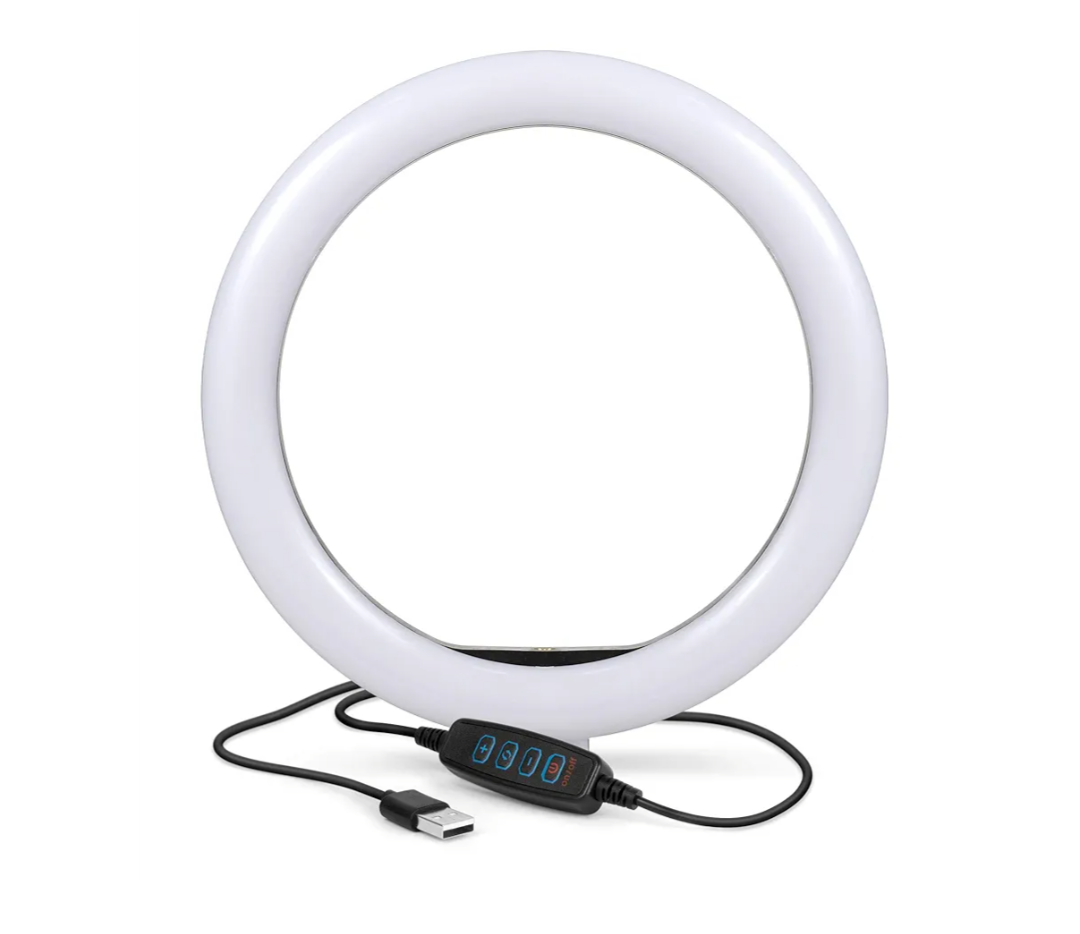 IK Multimedia 10" Selfie Ring Light with 3 Color Modes & 11 Brightness Levels, LED Circle Light for TikTok, Makeup, YouTube, Zoom, Video Recording & Photography, Fits UNC 1/4” Standard Tripod