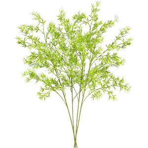 4PCS Artificial Long Greenery Stems 36.22" Faux Bamboo with Flowers Spring Plants Fake Leaves Branches for Summer Garden Shop Hotel Office Home Table Tall Vase Bouquet Accessories Dcor