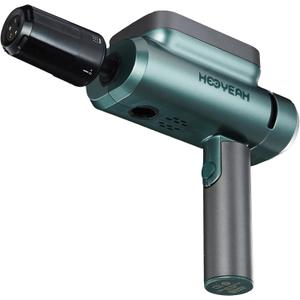 Hooyeah Portable Cordless Pressure Washer, Lithium Battery Powered Handheld Water Sprayer, Max 217 PSI, 5-in-1 Nozzle & Foam Pot, Type-C Charging Foldable Pressure Washer Gun for Car, Bikes, Patios (Green)