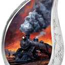 Fiery Sunset Express Urns for Human Ashes Adult Female, Small Cremation Urn for Human Ashes Adult Male, Funeral Mini Handcrafted Urns 3Inch (Pack of 1)