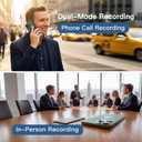 AI Voice Recorder (64GB) Real-Time Transcription & Summarization | 152 Languages, Noise Cancellation & App Control for Meetings, Lectures, Interviews & Calls