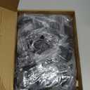 Funrous 48 Pack Iron Baluster Shoes Stair Flat Shoe with Screw for 1/2 Inch, Square Iron Balusters Wrought Spindles for Staircase Slant Shoes with Screw, Satin Black