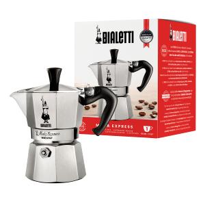 Bialetti - Moka Express: Iconic Stovetop Espresso Maker, Makes Real Italian Coffee, Moka Pot 1 Cup (2 Oz - 60 Ml), Aluminium, Silver Bialetti - Moka Express: Iconic Stovetop Espresso Maker, Makes Real Italian Coffee, Moka Pot 1 Cup (2 Oz - 60 Ml), Aluminium, Silver