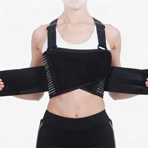 Broken Rib Support Brace, Rib and Chest Support Brace, Rib Belt for Ribs Support, Dislocated Ribs Protection, Sternum Injuries and Pulled Muscle Pain (XL 39" to 43") (Black, XL)