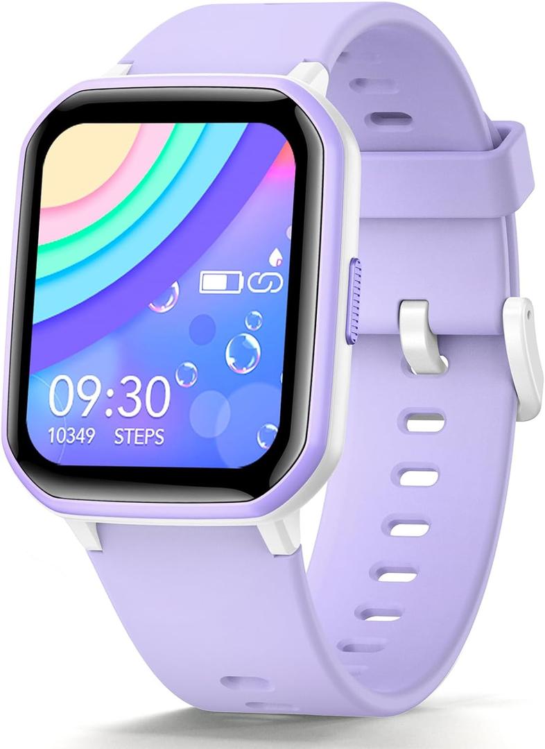 Kids Smart Watch Girls Boys, Fitness Tracker for Kids, 1.5 Inch DIY Dial, 19 Sport Mode, Sleep Monitor, Pedometers, Heart Rate, IP68 Waterproof, Great Gift for Boys Girls Teens 6-14 (Purple) Kids Smart Watch Girls Boys, Fitness Tracker for Kids, 1.5 Inch DIY Dial, 19 Sport Mode, Sleep Monitor, Pedometers, Heart Rate, IP68 Waterproof, Great Gift for Boys Girls Teens 6-14 (Purple)