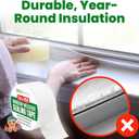 ECOHomes Window Weather Sealing Tape | Winter Weather Stripping Tape to Block Cold Drafts Through Window Gaps and AC Units, Insulation Seal and Draft Blocker for Home (4 Inch by 90 FT, Clear)