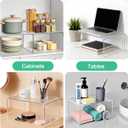 Acrylic Cabinet Organizer, Set of 2 Clear Shelf Organizer for Kitchen Pantry Organizers and Storage, Display Cabinet Shelf Room Decor Countertop Desk Shelves, Spice Organization for Cabinet