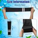 Ramede 4 Pcs Mosquito Net Hat & Arm Sleeve Safari Head Mesh Hat Sun Protection Arm Cover for Fishing Gardening Outdoor(Black) (Black)