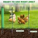 3*100ft Temporary Fence with Posts,Animal Barrier Dog Portable Fencing with Fiberglass Stake Windbreak Rope, Safety Snow Plastic Netting Roll for Garden Backyard Outdoor for Chickens or Other Animals
