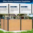 2 Pack 45" Aluminium Alloy Fence Post Line Post, Matte Black Metal Wood Fence Post for Air Conditioner Fence Panels, Pool Equipment Enclosure, Trash Can Enclosures