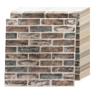 Art3d 52.5 Square Feet (Pack Of 10) Wall Panel Brick, Brown