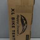 Happy Travel Bike Storage Shed Tent, Waterproof Portable Bicycle Cover with 30% More Top Storage Space for 2/3/4/5 Bikes,Clips Easy Setup Outdoor Sheds Shelter for Motorcycle, Garden Tools, Lawn Mower