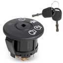 BlueStars 532193350 193350 Ignition Switch 2 Keys 4 Position 7 Terminals - Compatible with Husqvarna AYP Craftsman Poulan Lawn Mower Riding Mower Tractor - Replaces 6900-49P1 33457 21546319 448017800