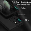 bemal for Samsung Galaxy S21 Ultra Case - Smooth Silky Liquid Silicone - Slim Fit Soft Microfiber Lining - Designed for Women and Girls - Shockproof Protective Phone Cover 6.8"- Black