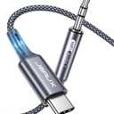 JSAUX USB C to 3.5mm Audio Aux Jack Cable 3.3ft, USB Type C to 3.5mm Headphone Stereo Car Cord Compatible with iPhone 17 16 15 Pro Max iPhone Air, Samsung Galaxy S24 S23 S22 Ultra, iPad Pro, Pixel 9/8 (1M, Grey)