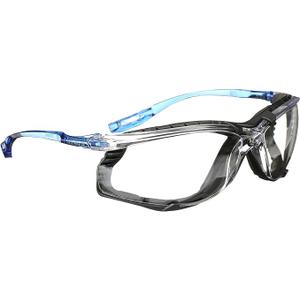 3M Safety Glasses, Virtua CCS Protective Eyewear 11872, Removable Foam Gasket, Clear Anti-Fog Lenses, Corded Ear Plug Control System