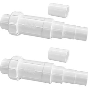 LESSO 1 1/4" PVC Repair Coupling, PVC Pipe Repair 1-1/4 inch Kit for Broken or Cracked In-Ground Pipe Fittings Waterproof Durable, SCH40 White (2 Sets)