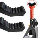 3Ton Car Jack Stand Pad Rubber Slotted Guard Support Block Lifting Lift Frame Rail Pinch Protector Anti-Slip Floor Cushion (Black)