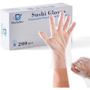 Non-Stick Sushi Gloves - 1000 Pack. Professional Food Grade Gloves For All Sushi Prepping and Making. S/M/L