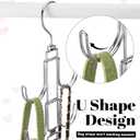 4 Pack Purse Organizer for Closet, Purse Hanger with 10 Big Hooks, 360 Degree Rotation Bag Holder for Organizer Display, Foldable Space Saving Hangers Rack for Handbag, Belt, Scarve, Tie