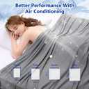 Topcee Cooling Blanket (90"x90"Queen Size) for Sweats Absorbs Heat to Keep Adults Cool on Warm Nights, Q-Max 0.5 for Hot Sleepers, Ultra-Cool Lightweight Blanket for Bed