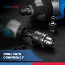 NEIKO 20754A 3/8 Drill Chuck Adapter | Chuck Drill for Impact Drivers with 1/4 Inch Quick Change Shank | Drill Converter Includes 1/2-Inch Adapter for Impact Guns | Hex to Chuck Drill Bit Adapter