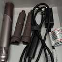 Shark FlexFusion Hair Straightener & Powerful Hair Dryer with Fusion Hair Brush, Ceramic Air Styler with Auto-Wrap Curlers & Concentrator, Ceramic Plates, Cosmic Blush HD641S