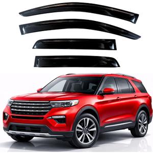 KPY Rain Guards Fit for 2020-2026 Ford Explorer, Out-Channel Window Visors Vent Wind Deflectors 4PC, Car Accessories for 20-26 Explorer