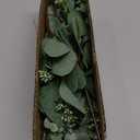 Winlyn 20 Pcs Mixed Artificial Oval Eucalyptus Leaves Bulk with White Seeds Stems and Spray for Vase Floral Wreath Bouquets Wedding Greenery Decoration