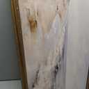 Large Vintage Gold Framed Coastal Wall Art, Neutral Seascape Canvas Prints, Serene Ocean Beach Landscape Painting Picture, Aesthetic Nature Artwork for Living Room, 16x24 Inch