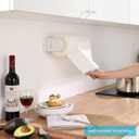 simpletome ONE Hand Tear Paper Towel Holder Under Cabinet Adhesive or Drilling Installation Aluminum Alloy + ABS (White)