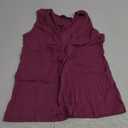 Agnes Urban Womens V Neck Tank Tops Dressy Summer Sleeveless Shirts Casual Loose Tunic Tops Blouses T Shirts (Small, Reddish Purple)
