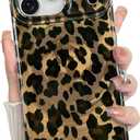 Magnetic for iPhone 17 Pro Case Cute Sparkle, Leopard | Trendy Cheetah Animal Print, Compatible with Magsafe, Glossy Glitter Shiny Design, Shockproof Protective Phone Cover