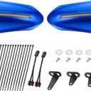 Color-Matched LED Handguards for Harley softail Touring 1993-2026 - Boost Safety & Style with DRL, Indicators Aurora Blue Denim