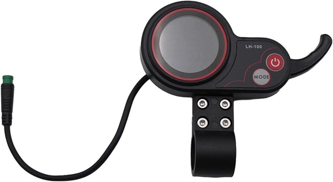 Electric Scooter Throttle with LCD Display,lh100 48V 60V 5 Pin Smart Control Electric Bike Thumb Throttle for 60v controller 11inch Electric Scooter compatible with tf100 electric bike throttle