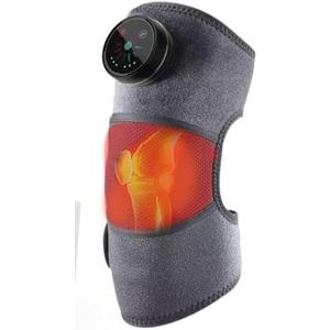 Xllent 3-in-1 Heated Knee Massager with Vibration for Pain Relief, Cordless Electric Knee Brace for Arthritis and Joint Stiffness, Portable Massager for Knee Shoulder Elbow, Gifts for Seniors