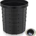 Perforated Sump Basin Perforated Sump Pump Bucket with 40 Drilled Holes for Crawl Spaces, Yards, Patios and Driveways(Black,13 x 11.4 x 15 Inch)