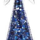 Glass Angel Prayer Statue - Blue-Color Home Decor Figurine, 5.31 Inch, Perfect for Dorm, Tabletop, Night Light, Holiday Decoration