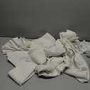 Pinch Pleat Curtain, 60 W x 102 L inch Room Darkening Cotton Linen Curtain Drape Panel for Living Room and Silding Door (1 Single Panel, Beige)