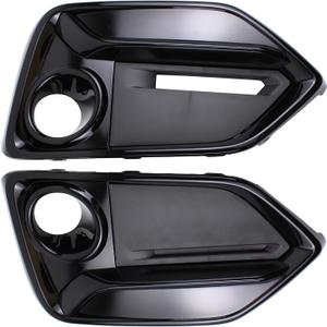 Front Driver and Passenger Side Fog Light Cover Bumper Trim for Honda Civic Hatchback 2020-2021