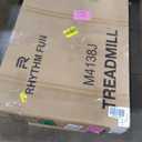 RHYTHM FUN Treadmill with Incline, Walking Pad with Handle Bar,300lbs Walking Pad with APP, Portable Folding Walking Treadmills for Home/Office with Low Noise