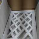 Cut-Out Design 16" Short Dog Gate for Small Dogs, Foldable Retractable Puppy Gate Indoor - Freestanding Lightweight Pet Barrier for Doorways, Stairs, Hallways (Extends to 35", White)