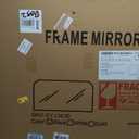 Delma Bathroom Vanity Mirror,36" x 30" Black Metal Framed Wall Mirror for Over Sink, Living Room, Bedroom,Entryway Decor