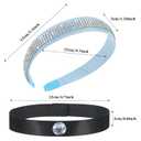 2 x Women Costume Headband Choker & Gloves Set Princess Up Accessories for Halloween Cosplay Party