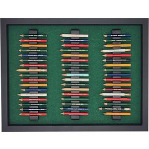 Premium Wood Golf Pencil Case Holder Display - Holds 51 Pencils - Perfect Golf Gift - Black