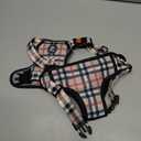 IVY&LANE No Pull Dog Harness with Leash Set, Reflective No Choke Pet Vest,Adjustable Oxford Dog Vest Harness with Easy Control Handle for Large Dogs (Checkered Beige,XL)