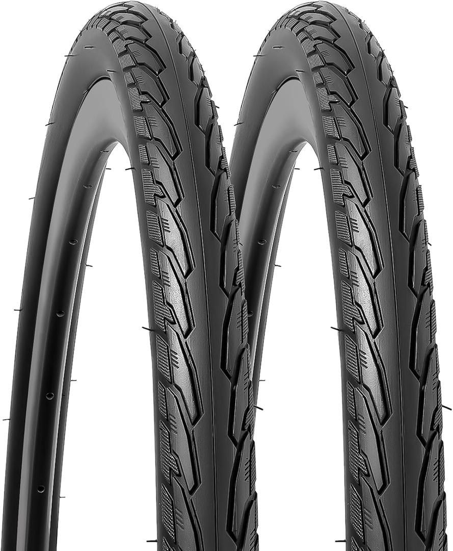 YUNSCM 700C Road Bike Tires 700x35C 37-622 Compatible 700x35C 700x36C Bike Bicycle Tires 2-PCS (Y-1078)