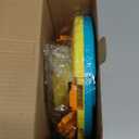 Potaroma Dog Puzzle Toy 2 Levels, Slow Feeder, Pup Food Treat Feeding Dispenser for IQ Training and Entertainment for All Breeds 4.2 Inch Height (Yellow Blue)